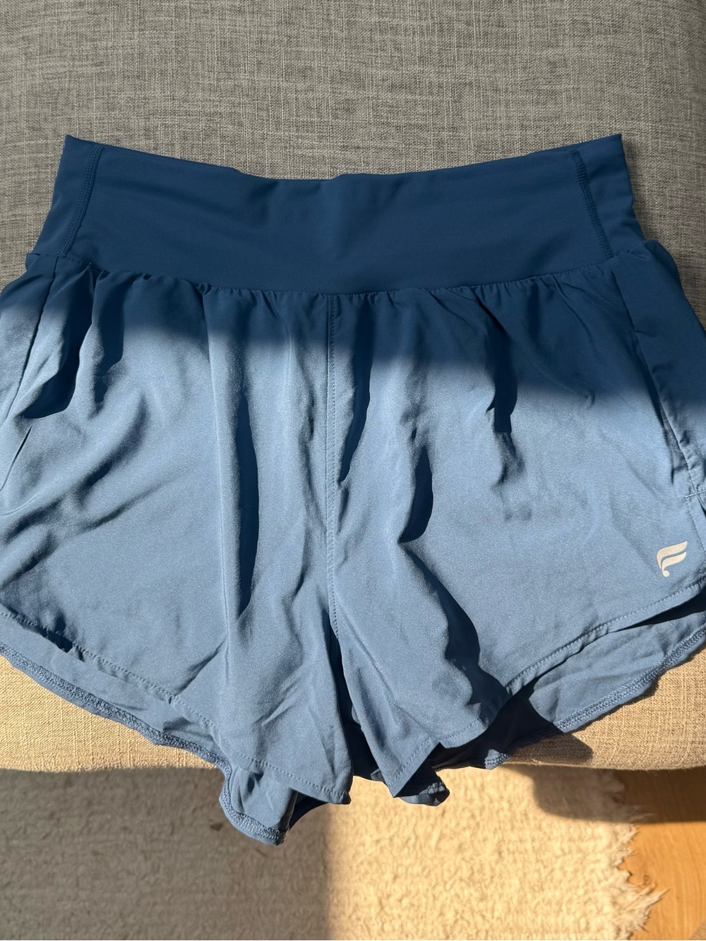 Fabletics High-Waist athletic blue running Shorts